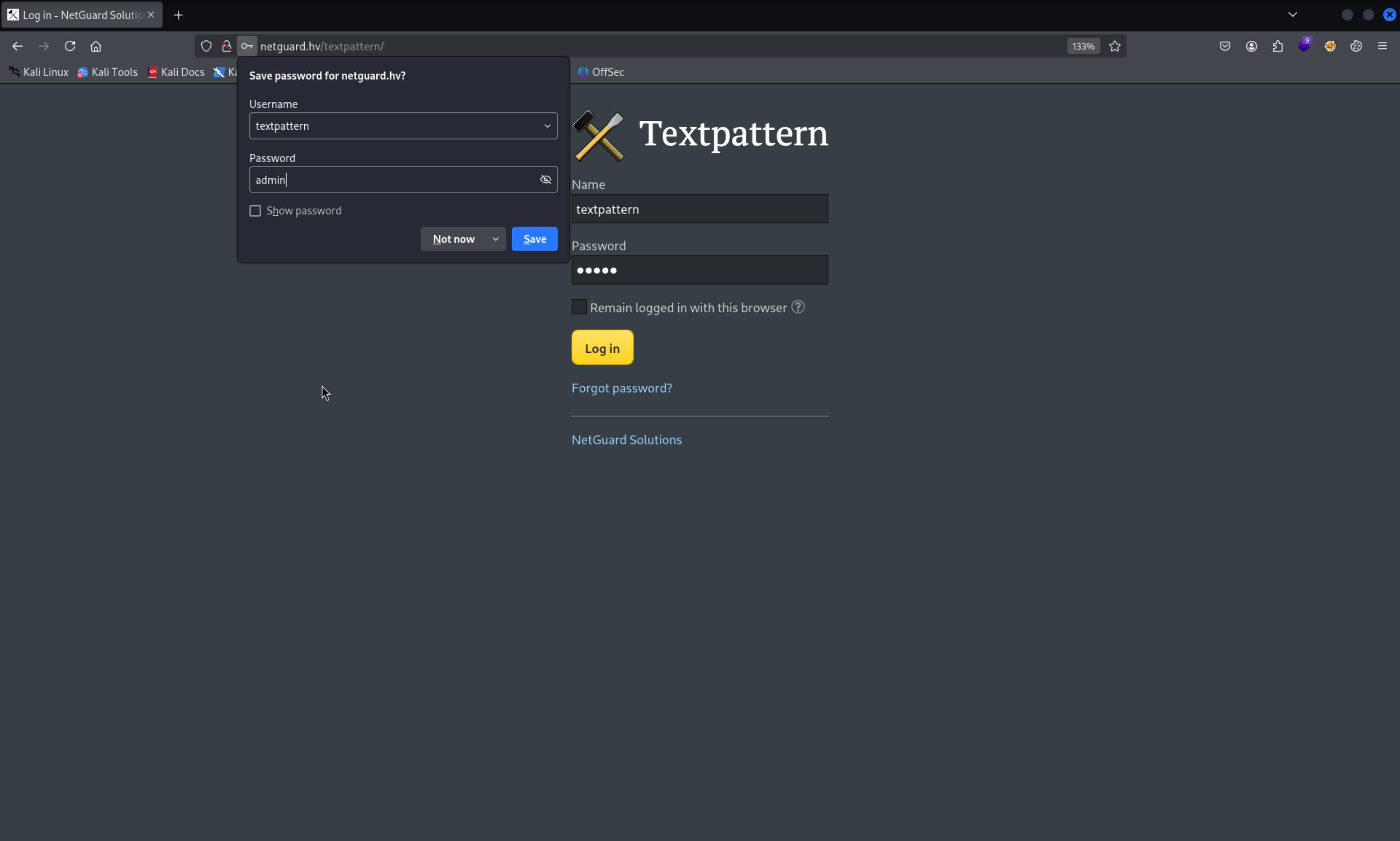 Textpattern Login